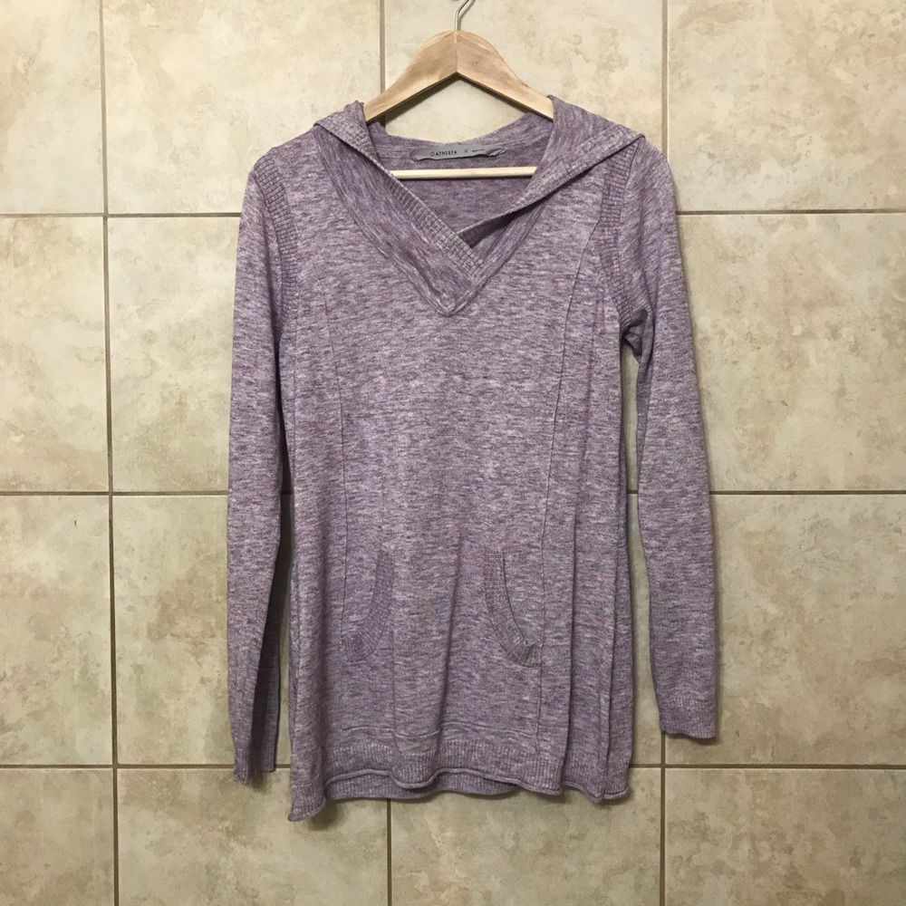 Athleta Olema Lavender Hooded Sweater